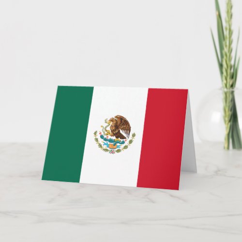 Mexican flag greeting card with custom text