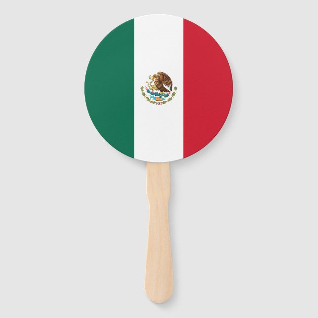 Mexican Flag Hand Fan (Front)