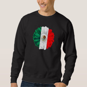 Mexican Flag Idea De Mexico Para Mujeres & Dahlia  Sweatshirt
