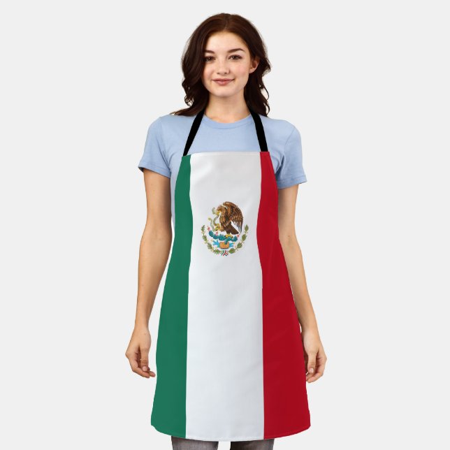 Mexican Flag Independence Day Mexico Apron (Worn)