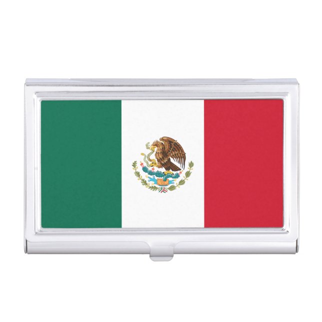 Mexican Flag Independence Day Mexico Business Card Case (Front)