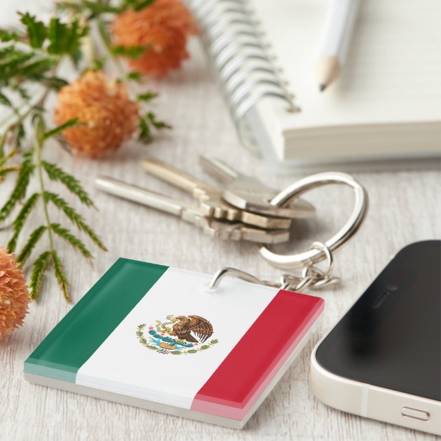 Mexican Flag Keychain (Front Right)