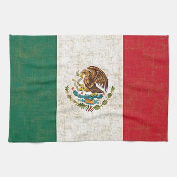 Mexican Flag Kitchen Towel by manewind at Zazzle