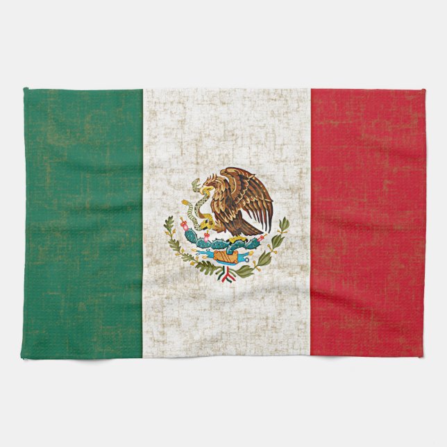 MEXICAN FLAG Kitchen Towel (Horizontal)