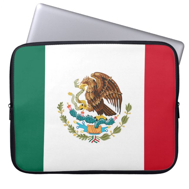 Mexican Flag Laptop Sleeve (Front)