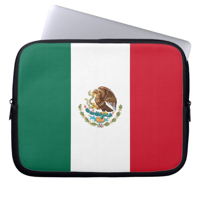 Mexican Flag Laptop Sleeve (Front)