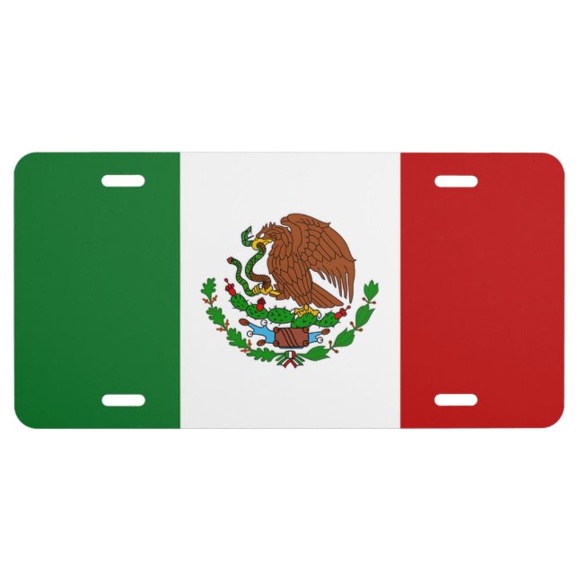 Mexican Flag License Plate (Front)