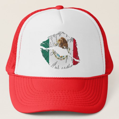 Mexican Flag Lips Trucker Hat