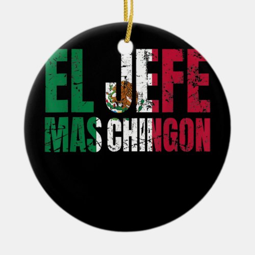 Mexican Flag Men Cholo Mexican Pride Cinco De Ceramic Ornament