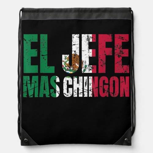 Mexican Flag Men Cholo Mexican Pride Cinco De Drawstring Bag