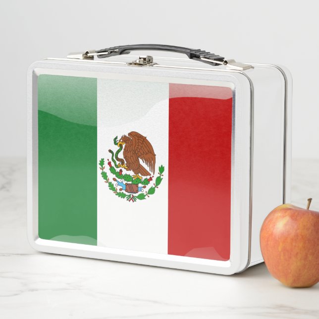 Mexican flag metal lunch box (In Situ)