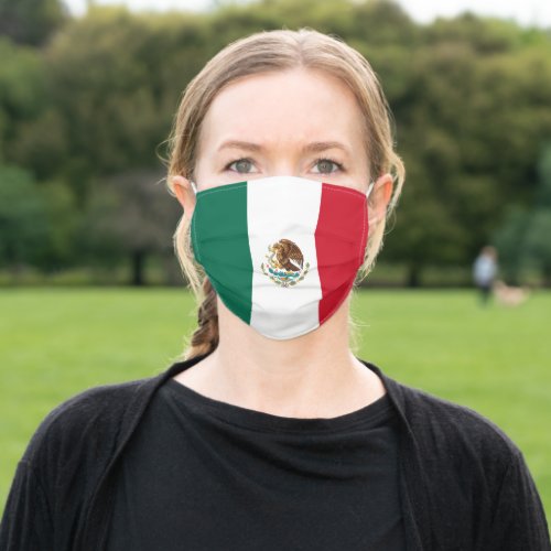 Mexican Flag Mexico Adult Cloth Face Mask