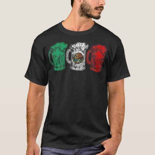 Mexican Flag Mexico City Beer Drinking Gift Viva M T_Shirt