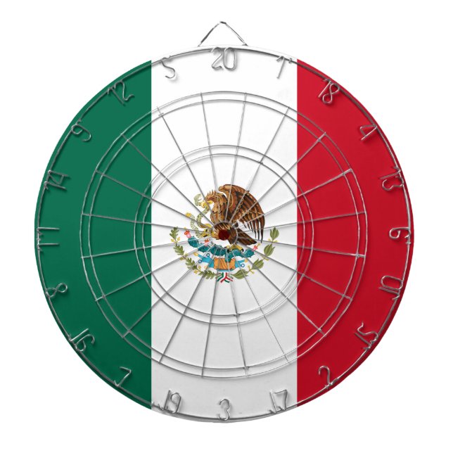 Mexican Flag (Mexico) Dart Board (Front)