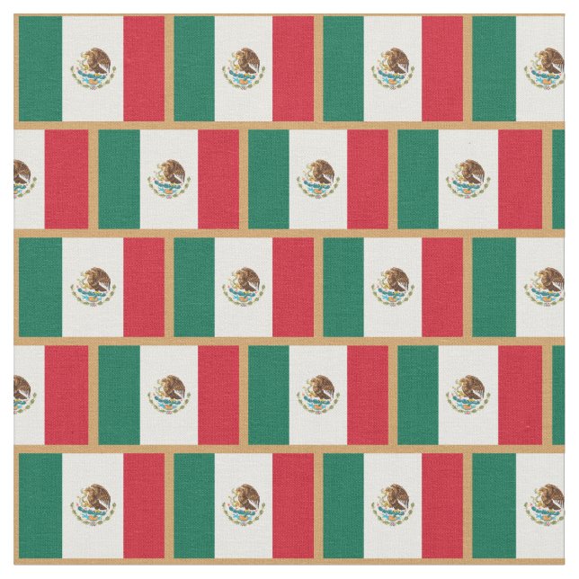 Mexican Flag & Mexico fashion Fabric /sports (Close Up)