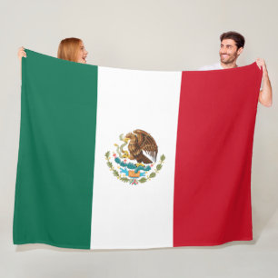Mexican Flag (Mexico) Fleece Blanket
