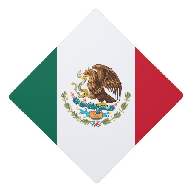 Mexican Flag & Mexico Graduate Uni / College  Graduation Cap Topper (Front)