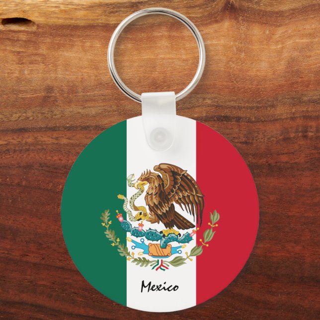 Mexican Flag & Mexico holiday, patriots /sports Keychain (Front)