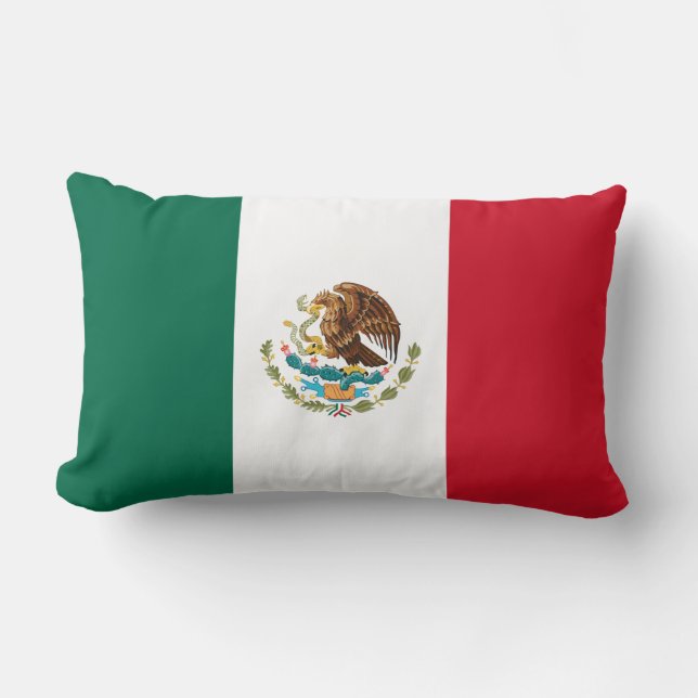 Mexican Flag (Mexico) Lumbar Pillow (Front)