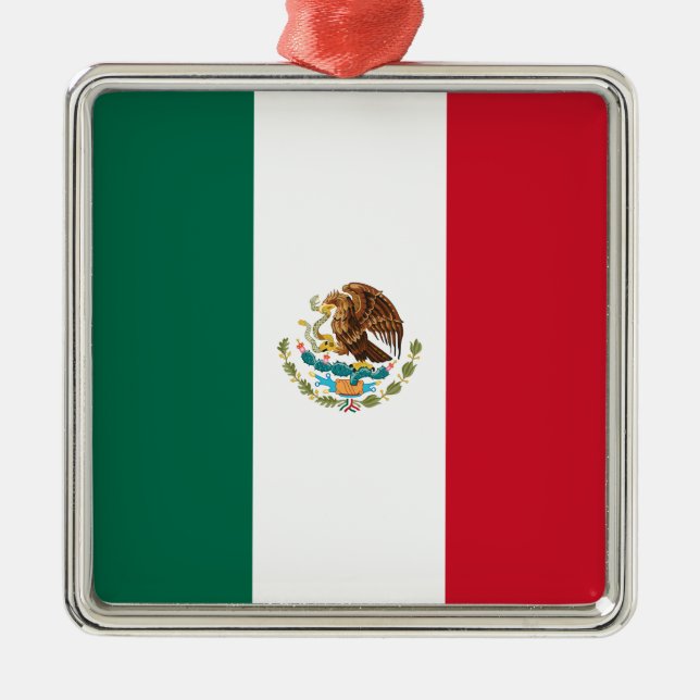 Mexican Flag (Mexico) Metal Ornament (Front)