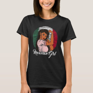 Mexican Flag Mexico Mexican Girl T-Shirt