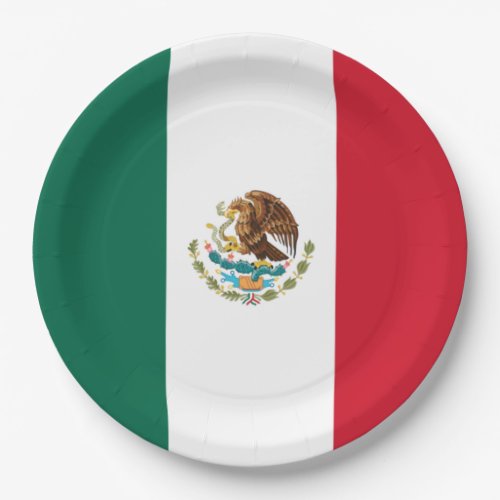 Mexican Flag Mexico Paper Plates
