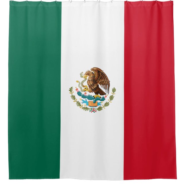 Mexican Flag (Mexico) Shower Curtain (Front)