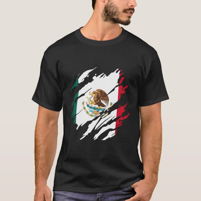 Mexican Flag Mexico T-Shirt (Front)