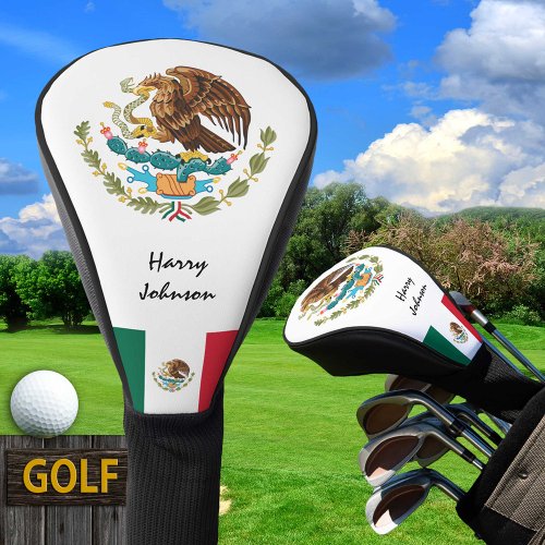 Mexican Flag  Monogrammed Golf Clubs Covers