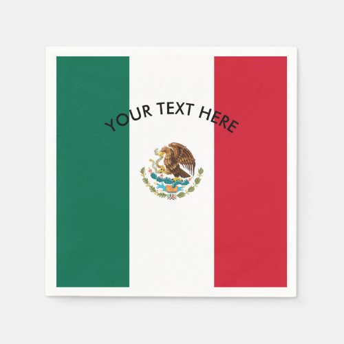 Mexican flag of Mexico custom party napkins