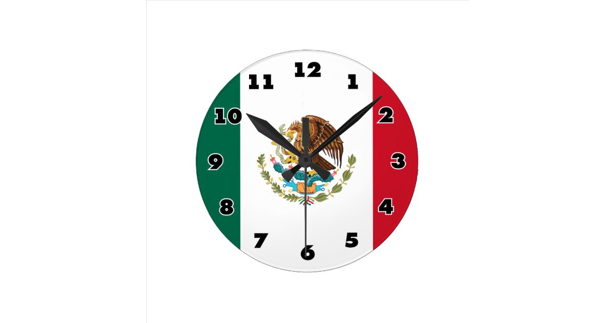 Mexican flag of Mexico custom round wall clock