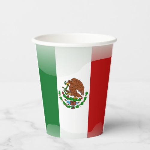 Mexican flag paper cups