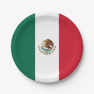 Mexican Flag Paper Plates