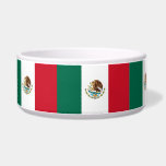 Mexican Flag Pet Bowl<br><div class="desc">Awesome Pet Bowl with Flag of Mexico. This product its customizable.</div>