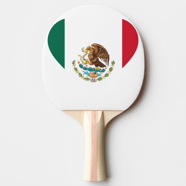 Mexican flag Ping-Pong paddle (Front)