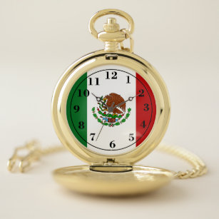 Mexican Flag Pocket Watch