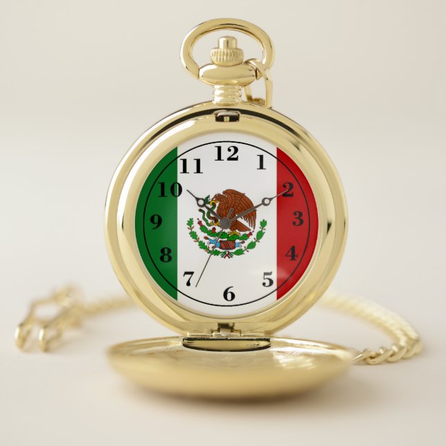 Mexican Flag Pocket Watch (Inside)