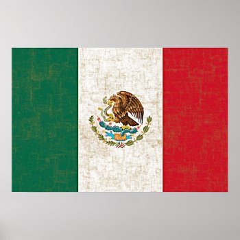 Mexican Flag Poster by manewind at Zazzle