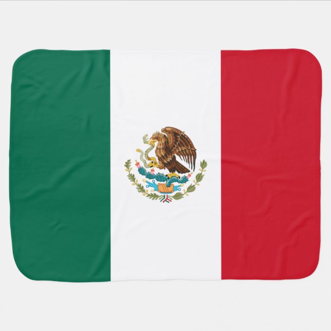 Mexican flag receiving blanket (Horizontal)