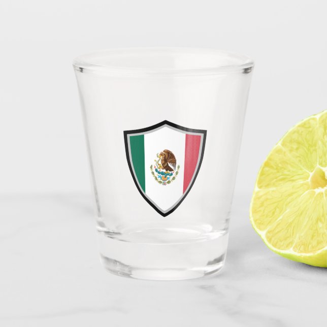 Mexican flag shot glass (Front)