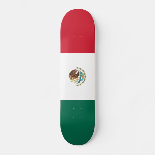 Mexican Flag Skateboard Deck (Front)