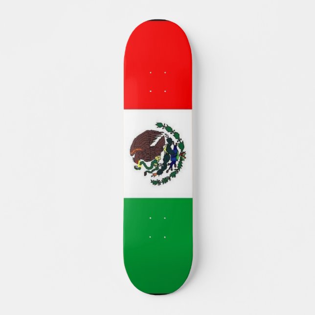 Mexican Flag Skateboard Deck (Front)