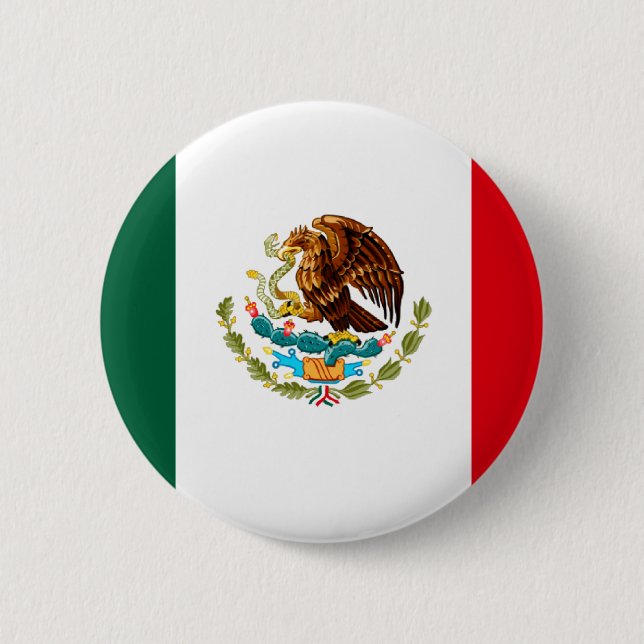 Mexican Flag T-shirts and Gifts Button (Front)