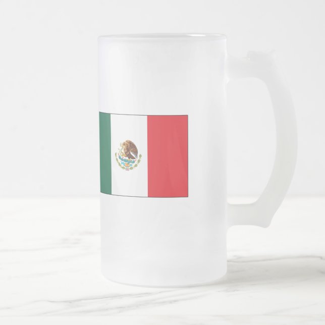 Mexican Flag T-shirts and Gifts Frosted Glass Beer Mug (Right)