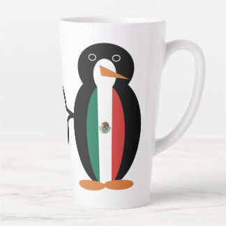 Mexican Flag Talking Ms. Penguin Large Latte Mug