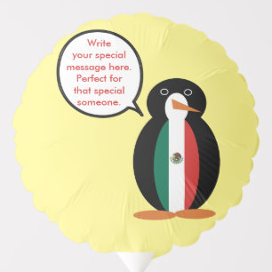 Mexican Flag Talking Ms. Penguin Party  Balloon
