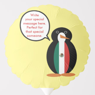 Mexican Flag Talking Ms. Penguin Party  Balloon