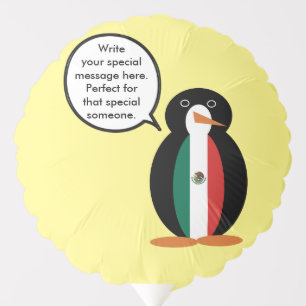 Mexican Flag Talking Ms. Penguin Party  Balloon
