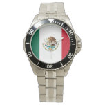 Mexican Flag Watch (stainless) at Zazzle