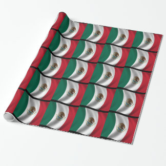 Mexican Flag Waving Wrapping Paper
